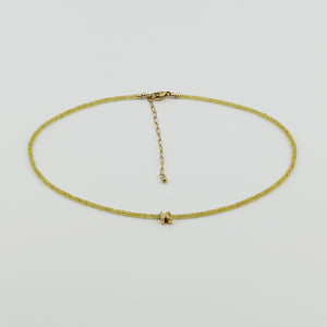 Yellow Sapphire Initial Necklace