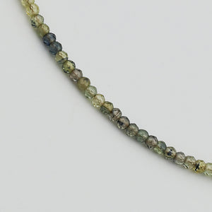 Green Sapphire Initial Necklace