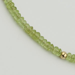 Peridot Initial Necklace